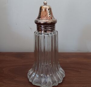 Leonard Vintage 6" Clear Crystal Glass Salt Shaker Japan